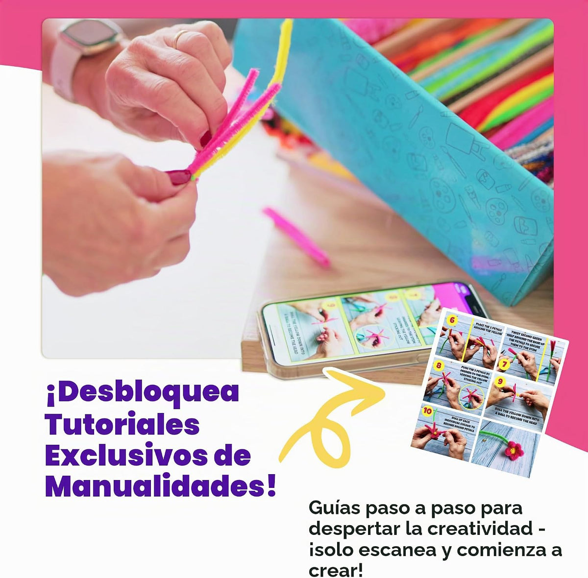 Blue Squid Más de 3000 piezas de suministros de arte y manualidades para niños | Caja de kit de manualidades para niños de 4 a 5, 4 a 8, 6 a 8, 8 a 12 | Suministros y materiales para manualidades, juego de manualidades, caja de arte, regalos para niñas y