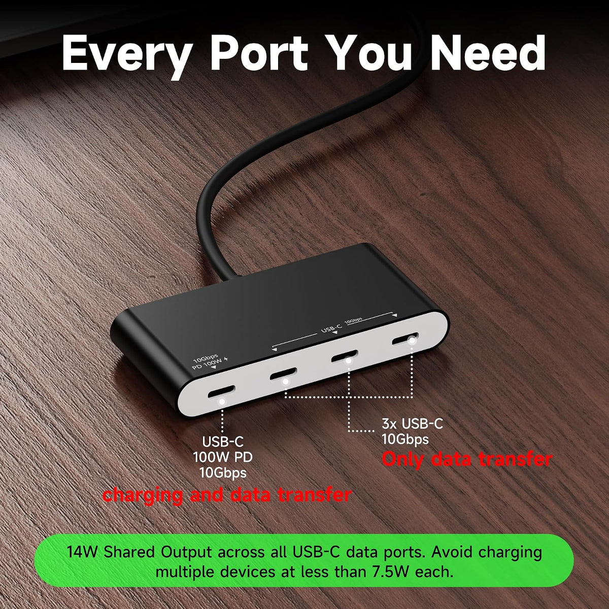 Diliichar, hub USB de 4 puertos