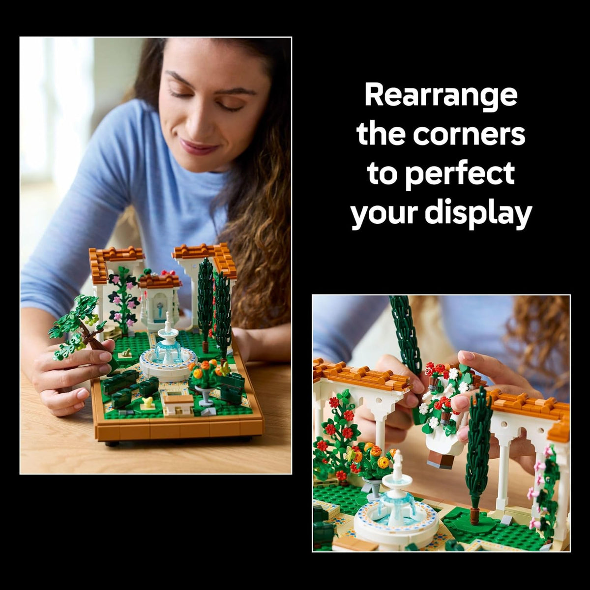 LEGO Icons Fountain Garden Building Set - Kit de bricolaje