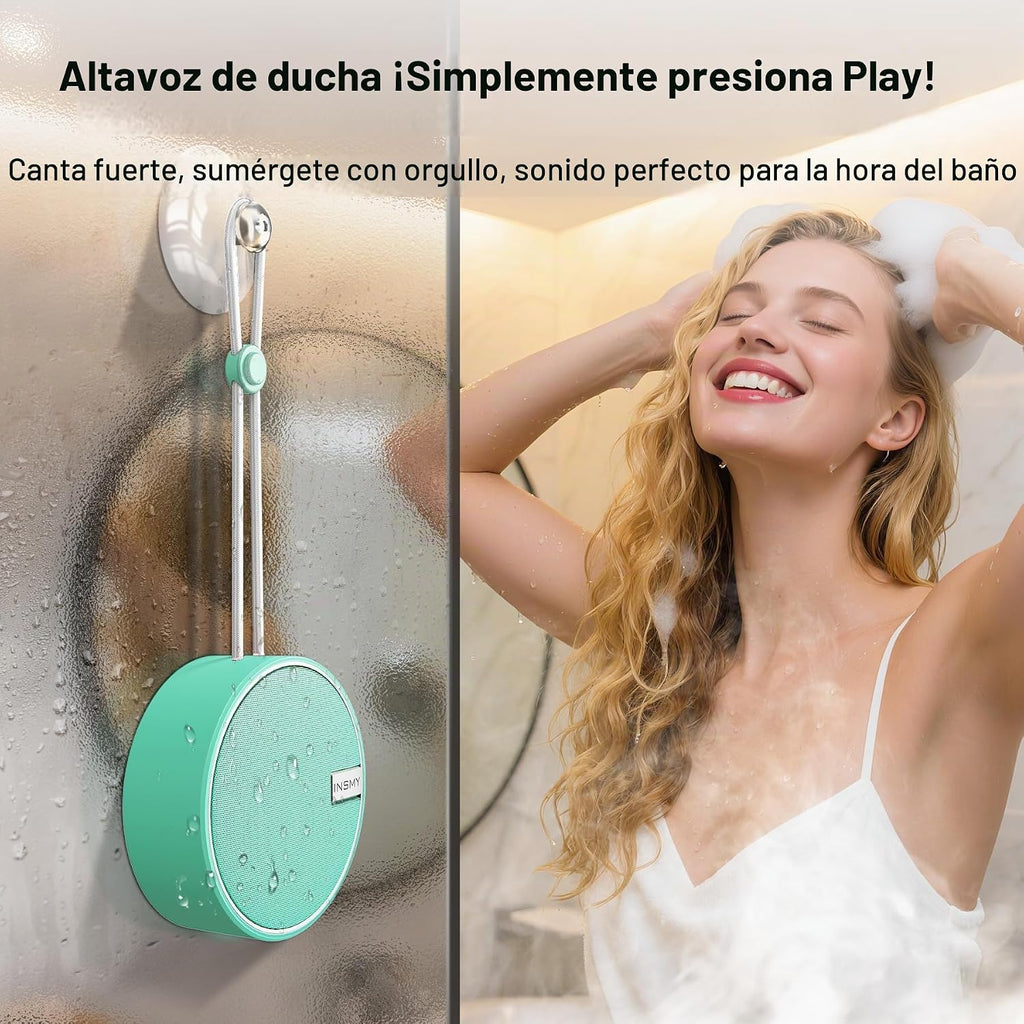 INSMY C12 Altavoz Bluetooth Portátil Pequeño Impermeable IP67 para Ducha