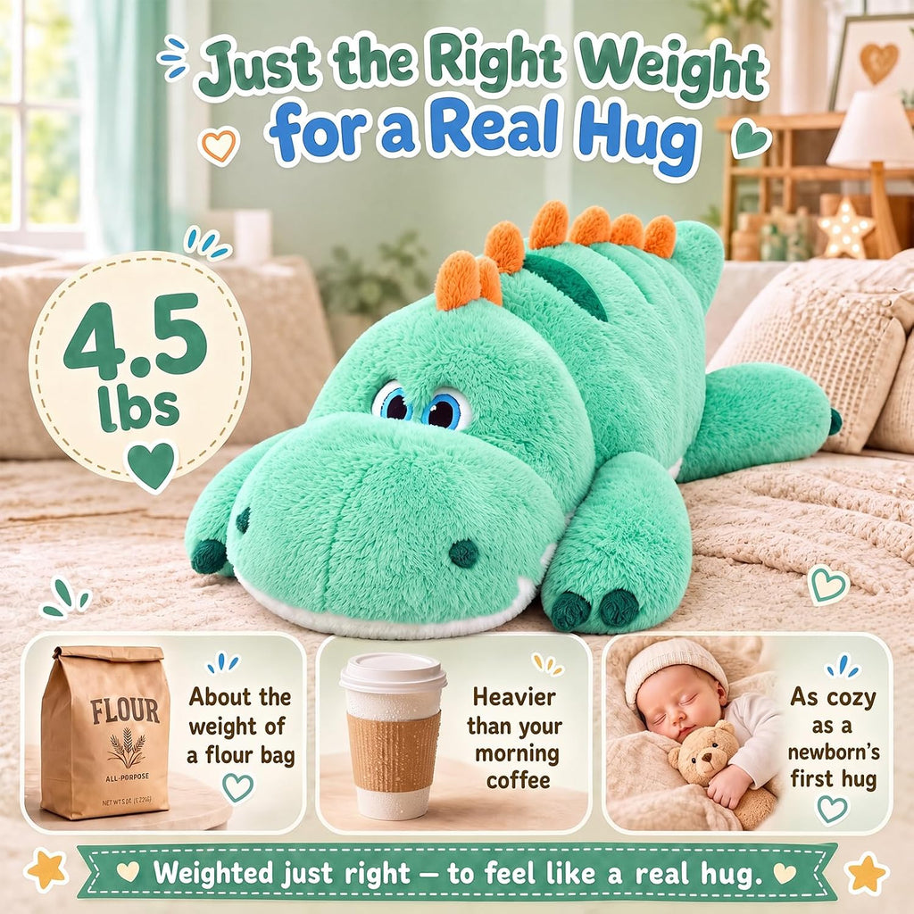 Dinosaurio de peluche para microondas, 20 pulgadas