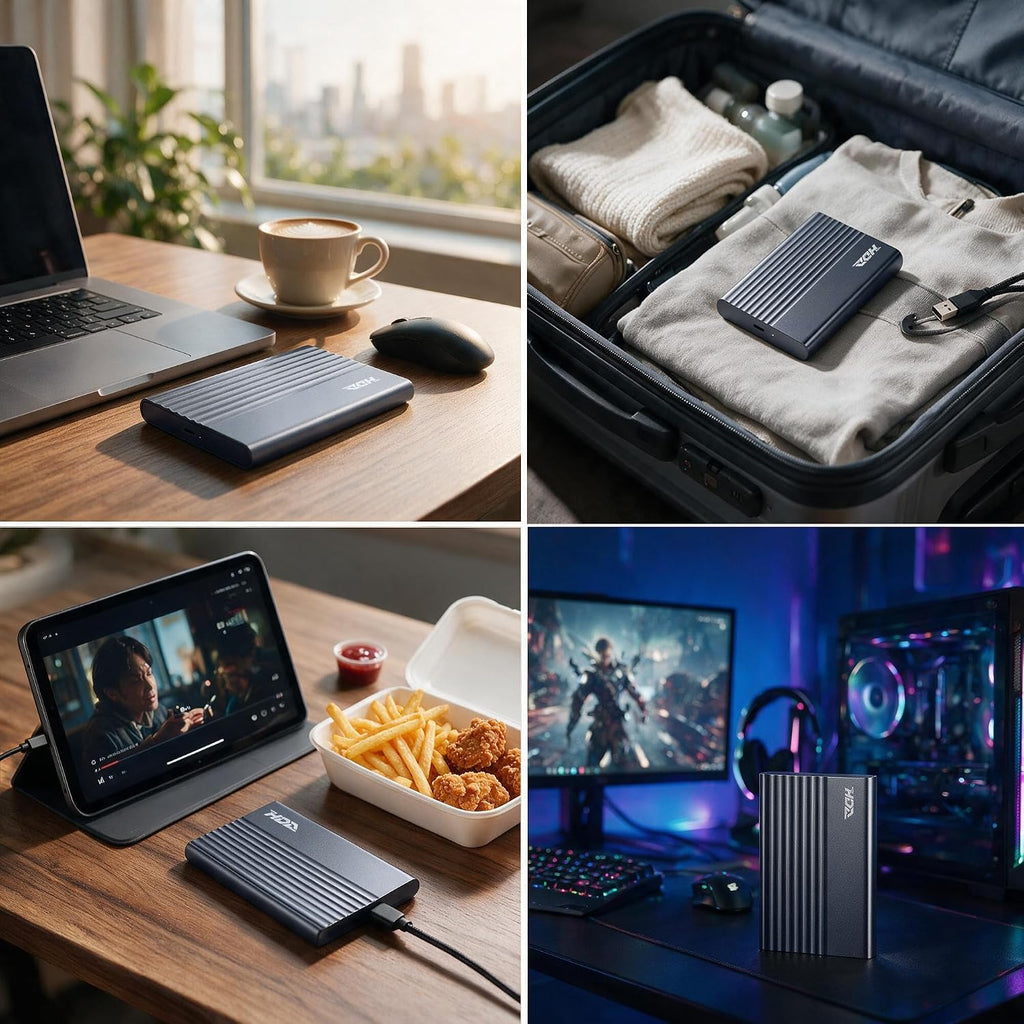 Disco duro externo de 1 TB, USB 3.0 para PC, Mac, computadora de escritorio, portátil, teléfono inteligente, PS4, Xbox