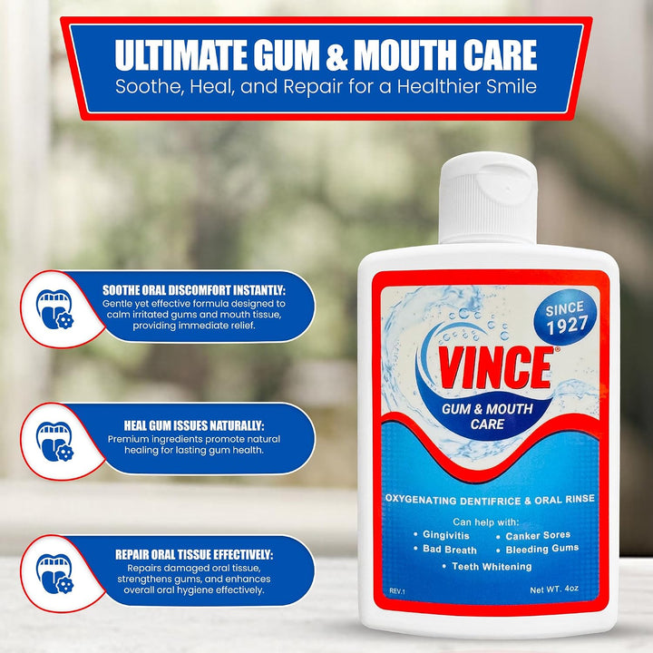 Vince Oxygenated Dentifrice - Pasta de dientes y enjuague bucal de...