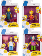 JAKKS Pacific Disney - Figuras de acción de Los Simpson, paquete de 4 figuras coleccionables de 5 pulgadas de Wave 2 - Lisa, Krusty, Moe y Homer