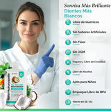 Enjuague bucal blanqueador con nano-hidroxiapatita y oil pulling pa...