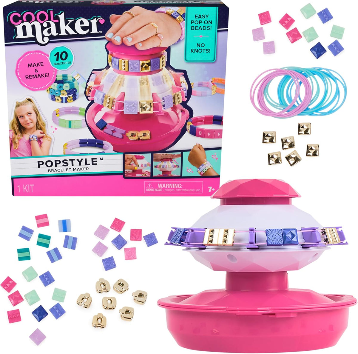 Cool Maker, PopStyle Kit de fabricación de pulseras con 170 cuentas, Make