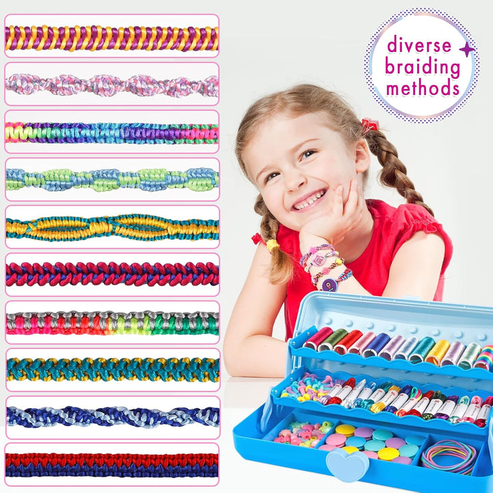 Kit de fabricación de pulseras de la amistad con caja de almacenami...