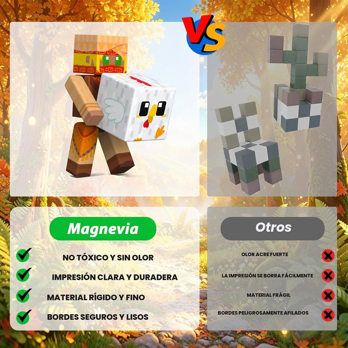 Juego de 20 figuras de acción magnéticas giratorias con bloques de construcción magnéticos, figuras magnéticas creativas STEM, juguetes de personajes para niños, regalo de cumpleaños para niños