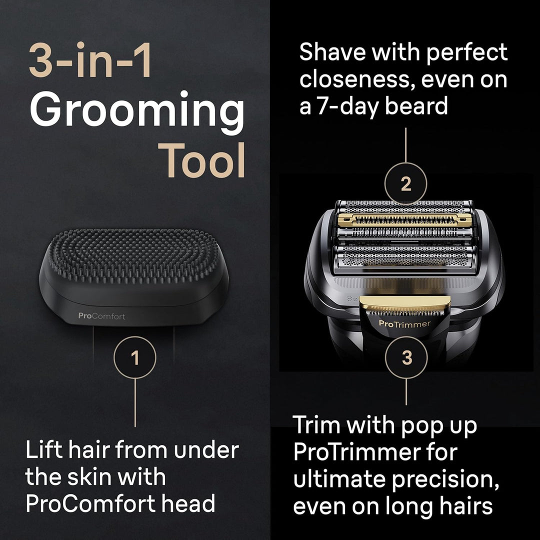 Braun Afeitadora eléctrica Series 9 PRO+, kit de afeitado con 5 ele...