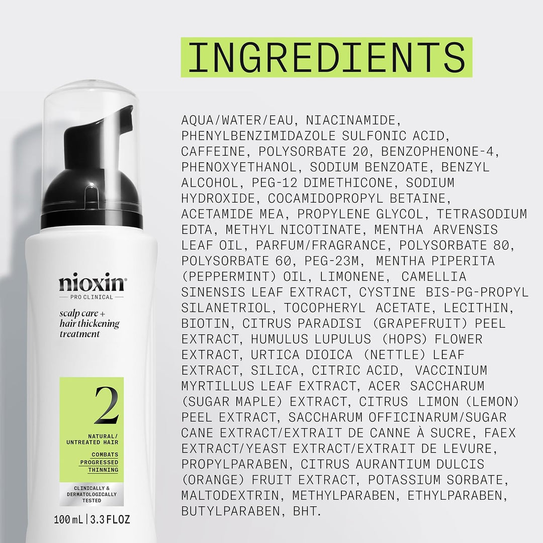 Nioxin System 2 Scalp Care + Hair Thickening Leave-In Treatment | F...