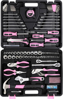 FASTPRO Juego de herramientas rosa de 225 piezas, juego de herramie...