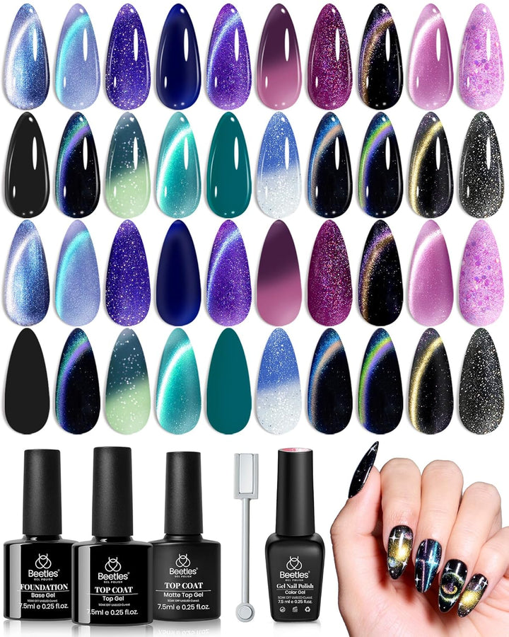 Beetles Chameleon - Juego de esmaltes de uñas de gel de 20 colores,...