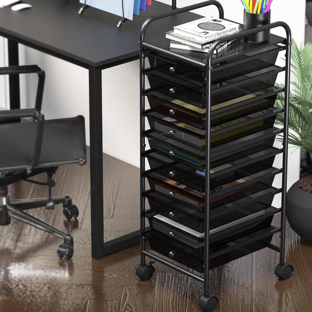 Lámpara Simple Houseware Organizador de carrito utilitario con ruedas con 10