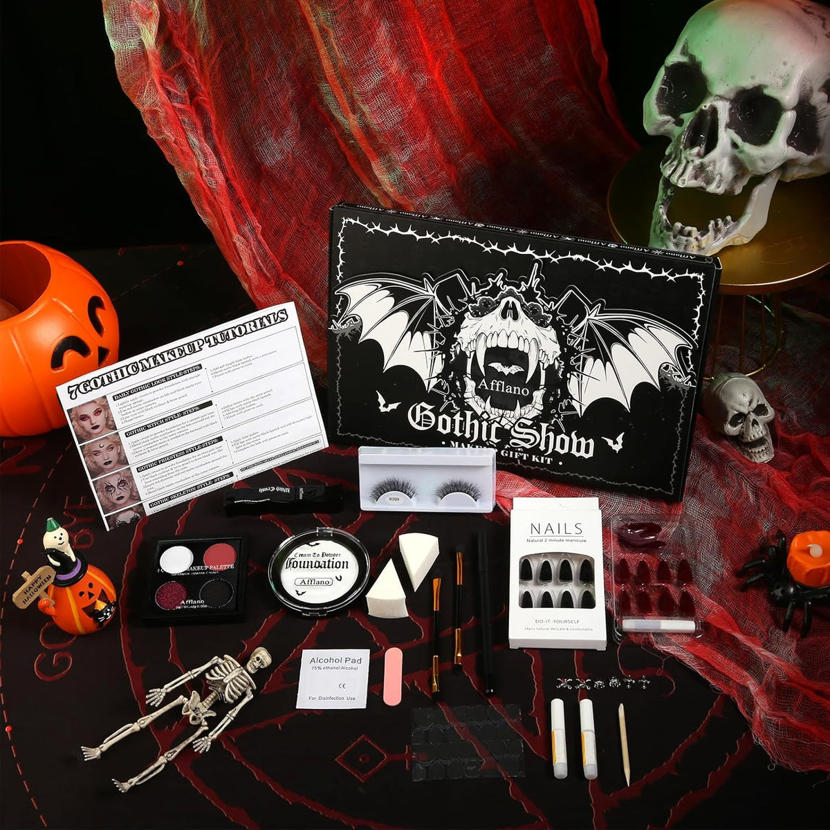 Kit de maquillaje gótico \u2013 Juego completo de maquillaje gótico...