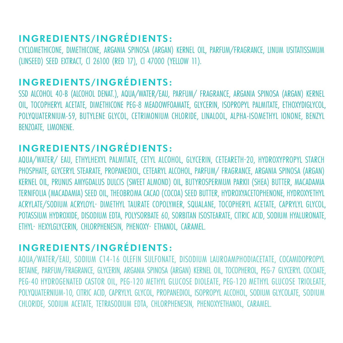 Moroccanoil Mini kit de viaje, Cuerpo