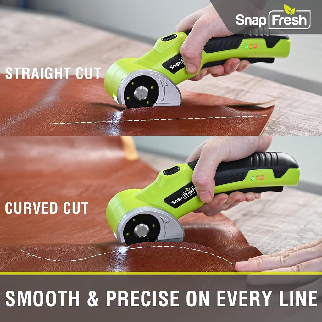 SnapFresh Tijeras eléctricas inalámbricas 4V con batería de 2.0Ah y luz LED