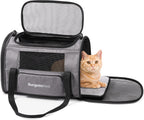 BurgeonNest - Transportador para gatos de hasta 20 libras, bolsa de viaje portátil para mascotas con carga superior