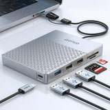 Estación de acoplamiento YOTUO para disco duro externo, Hub USB-C +...