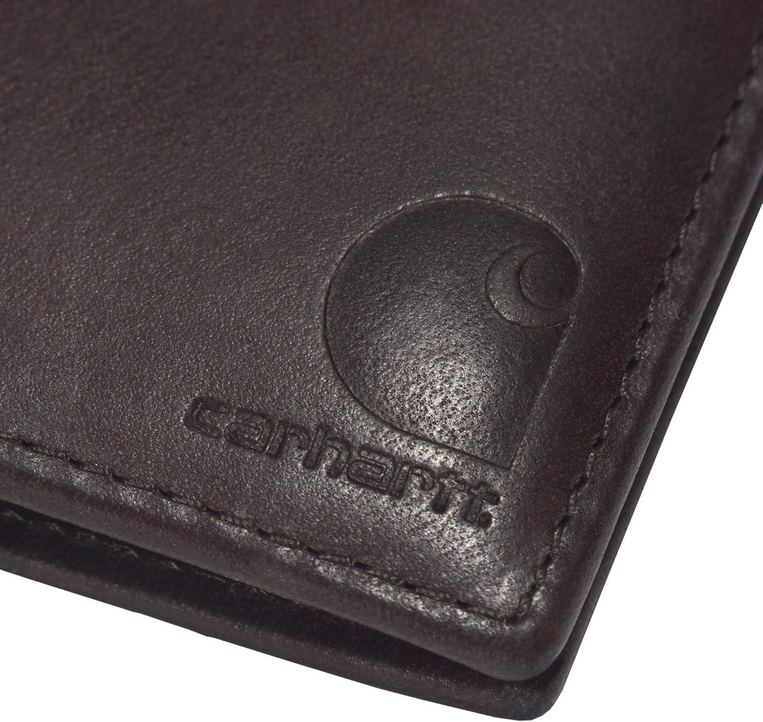 Carhartt Carteras duraderas de cuero marrón aceitado para hombre, d...
