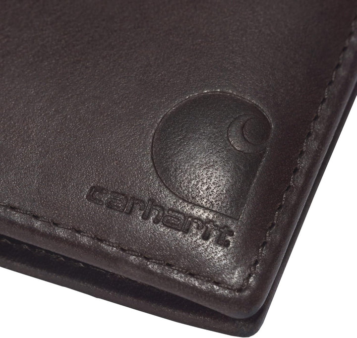 Carhartt Carteras duraderas de cuero marrón aceitado para hombre, d...
