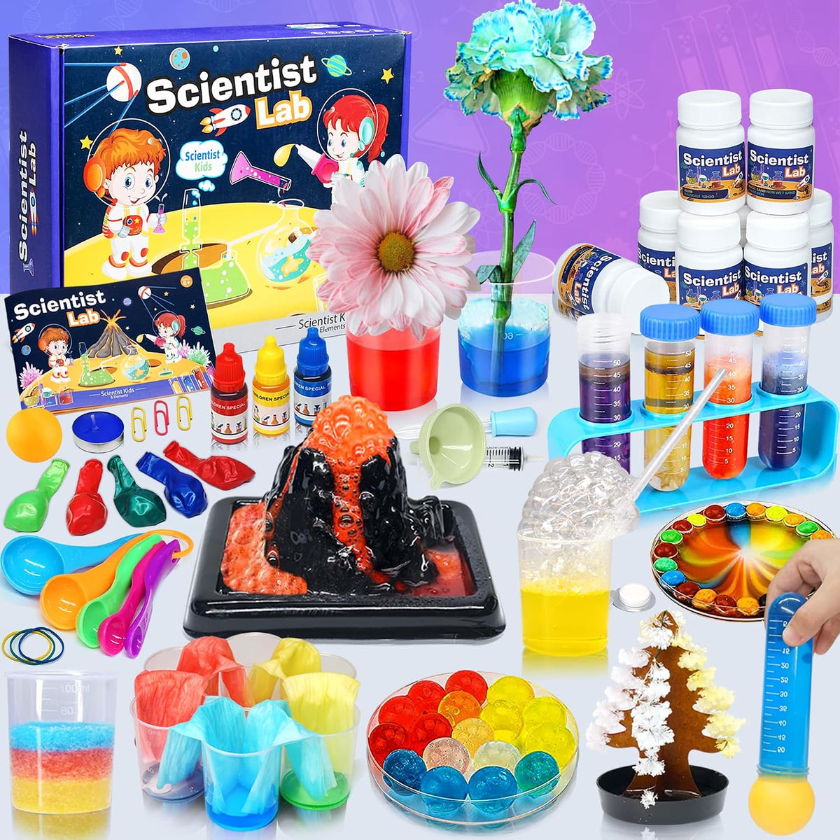 Kit de ciencia para niños, juguetes STEM – Kits de ciencia para niños de 6 a 8 a 12 años, 70 experimentos de laboratorio de ciencia, más de 60 juguetes de ciencia, Navidad, regalo de cumpleaños para niños y niñas de 6 a 12 años