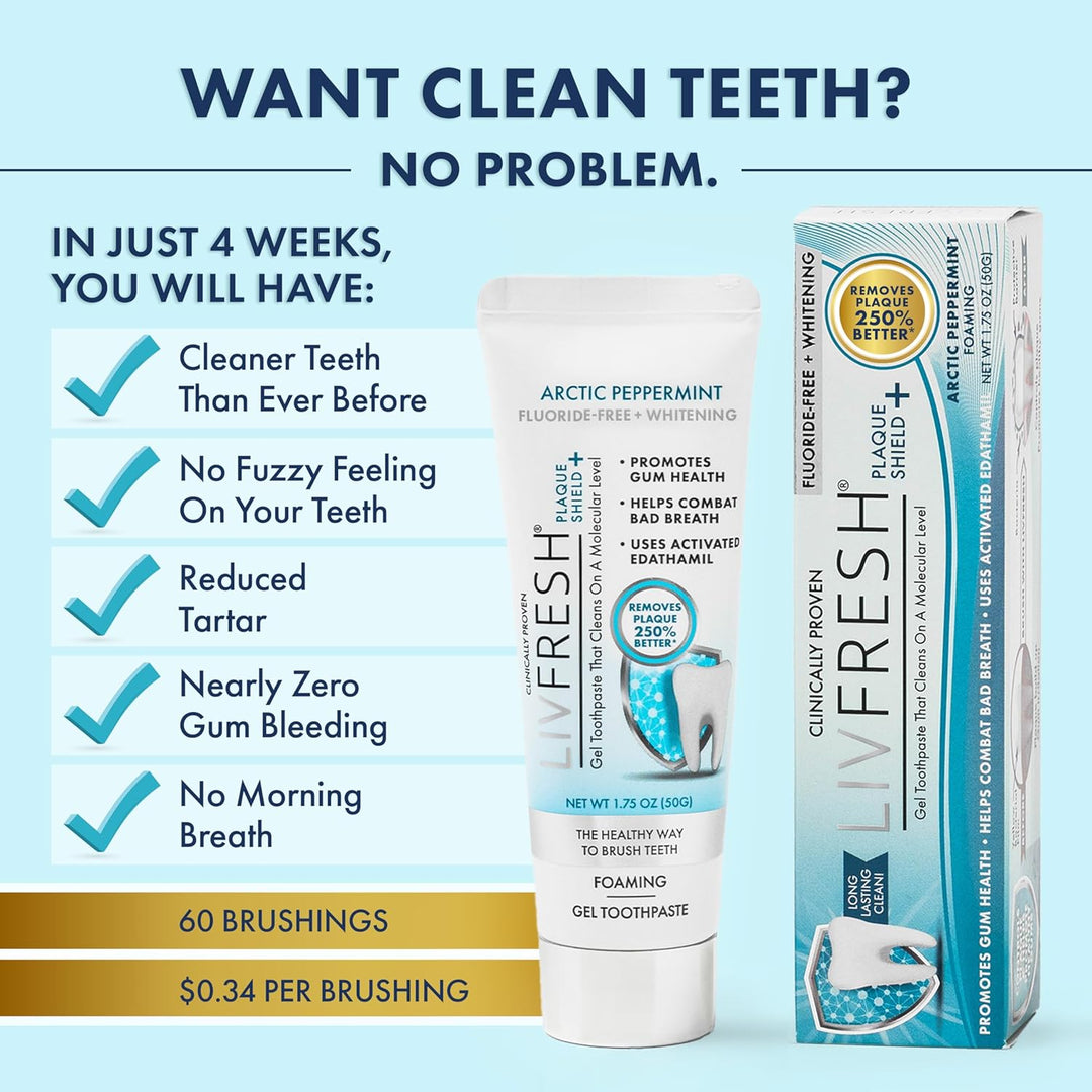 Gel dental Livfresh, clínicamente probado para eliminar la placa un...