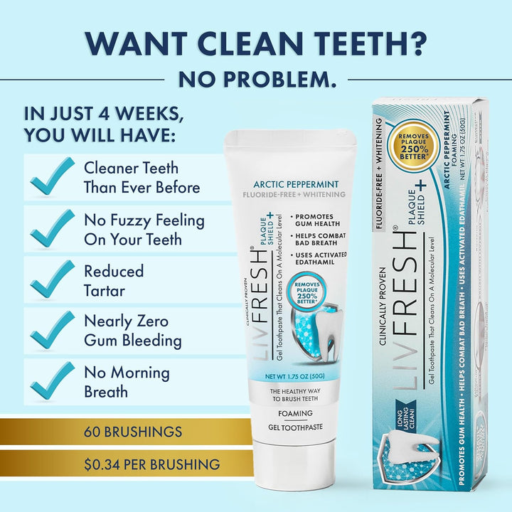 Gel dental Livfresh, clínicamente probado para eliminar la placa un...