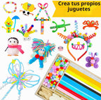 Fusihey Suministros de manualidades para niños: caja de kit de manualidades para niños con más de 3000 piezas, kit de artes y manualidades para niños de 4 a 8 años y 8 a 12 años, caja de almacenamiento para niñas y niños, juego de materiales de arte a