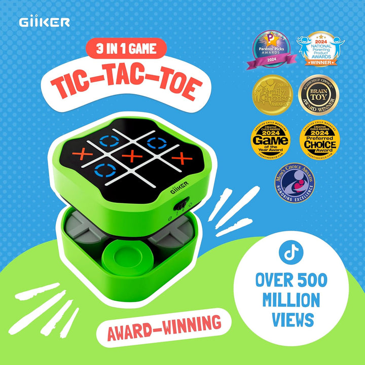GiiKER Juego Tic Tac Toe Bolt, Juegos de Mano Originales 3 en 1, Ju...