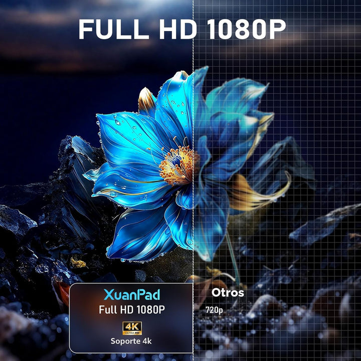 [Aplicación con licencia oficial y enfoque manual] Mini proyector i...