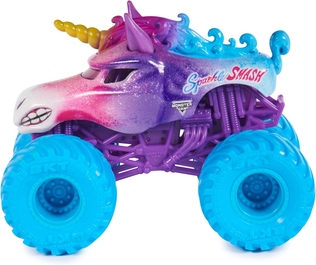 Monster Jam Camión monstruo oficial Sparkle Smash vehículo