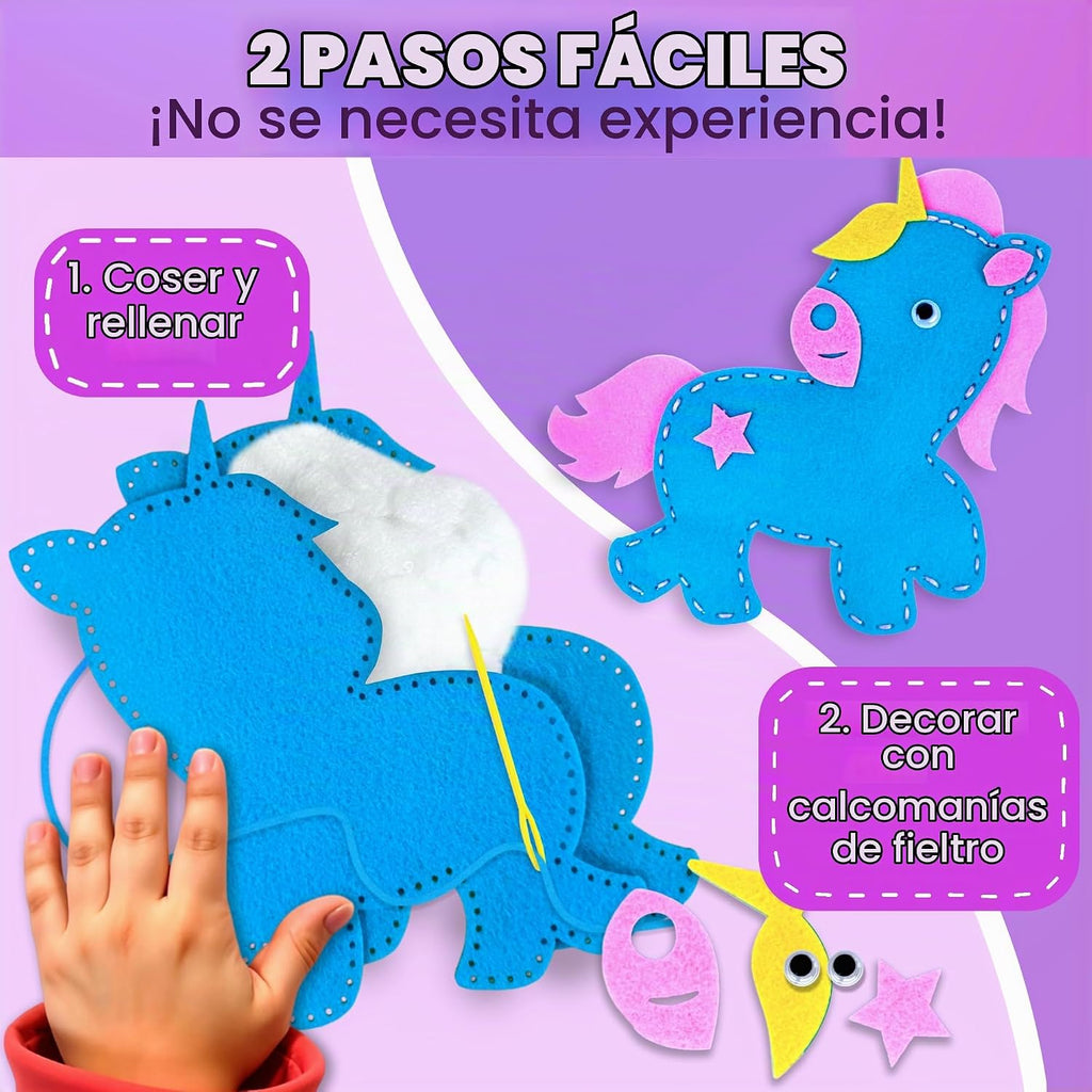 Kits de costura para niños de 5 a 8 a 12 años, kit de costura para