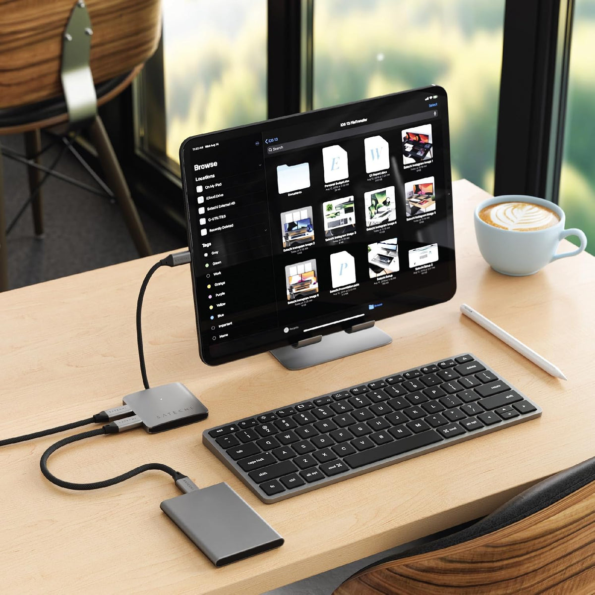 Satechi, ST-H4CPDM, hub USB 3.2 de 4 puertos
