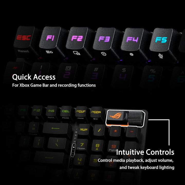 Teclado óptico inalámbrico para juegos ASUS ROG Strix Scope II 96 R...