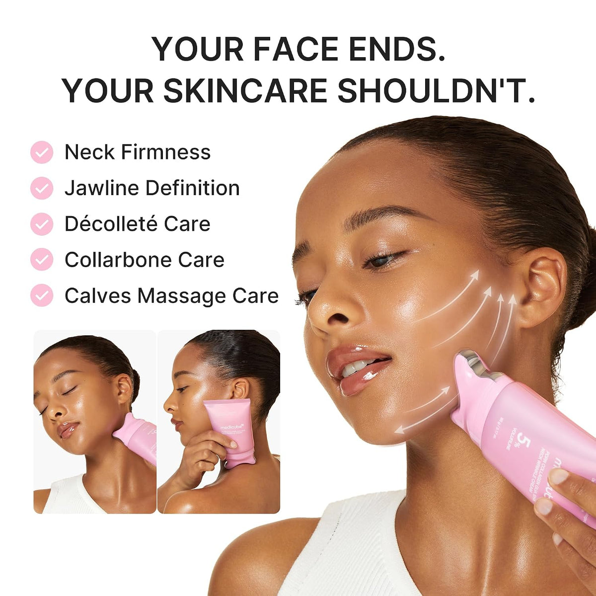 medicube PDRN Colágeno Gua Sha Crema para las arrugas del cuello