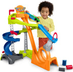 Fisher-Price Little People Hot Wheels - Juguete de pista de carreras en