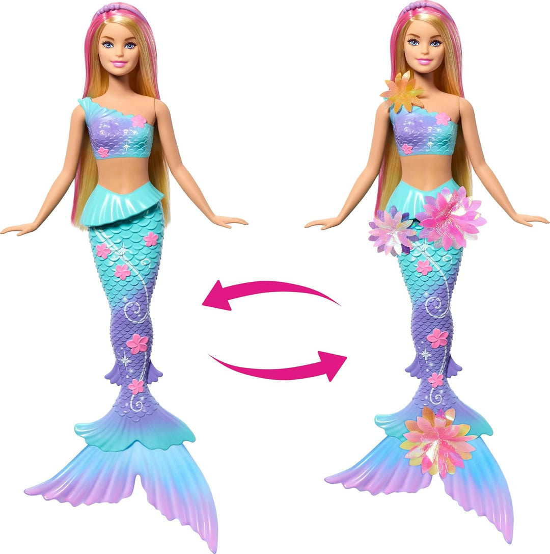 Paquete de Sirena Barbie con Flores Mágicas Sorpresa que Florecen y...