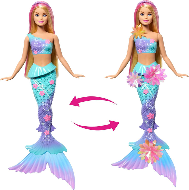 Paquete de Sirena Barbie con Flores Mágicas Sorpresa que Florecen y...