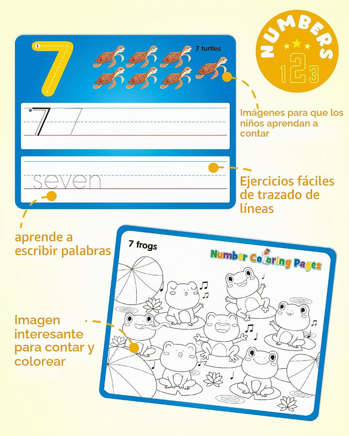 Coogam Tarjetas de práctica de escritura y dibujo, 36 piezas, Alfab...