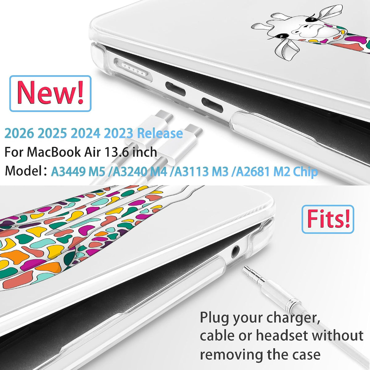 Mektron Funda para MacBook Air 2025 M4 de 13.6 pulgadas A3240 compa...