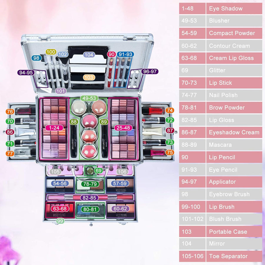Pure Vie Juego de maquillaje todo en uno para regalo navideño, paqu...