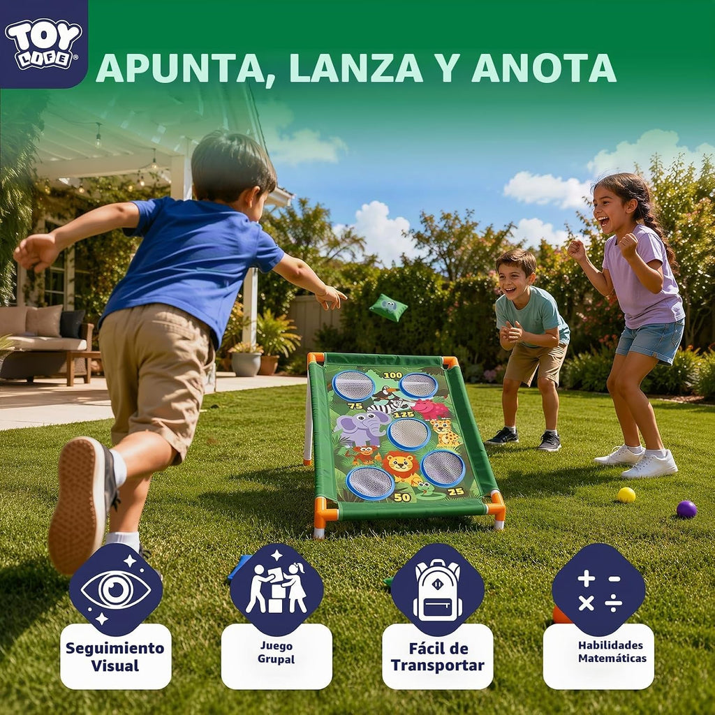 TOY Life Bean Bag Toss Game, Carnival Party Games, Cornhole Set para Kids Outdoor Games, Outside Toys para Kids Ages 4-8, Yard Outdoor Toys para Toddlers 3-5, Gifts para 3 4 5 6 7 Year Old Girls & Boys