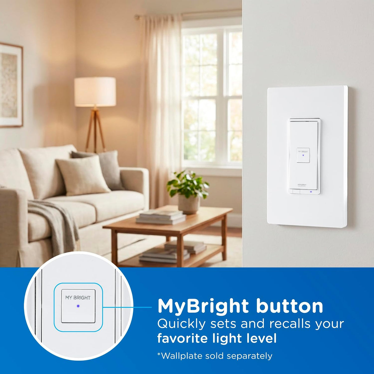 Interruptor de luz regulador inteligente, materia, MyBright