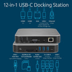 Kensington AD220S3 USB-C Triple Video Mobile Dock K31343WW, Plata