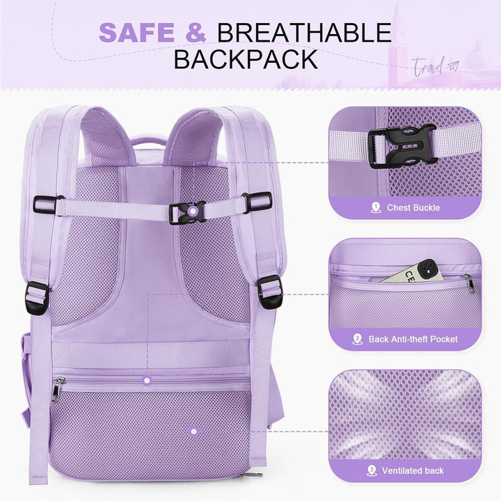 Maelstrom Mochila de viaje para mujeres y hombres, mochila para lap...