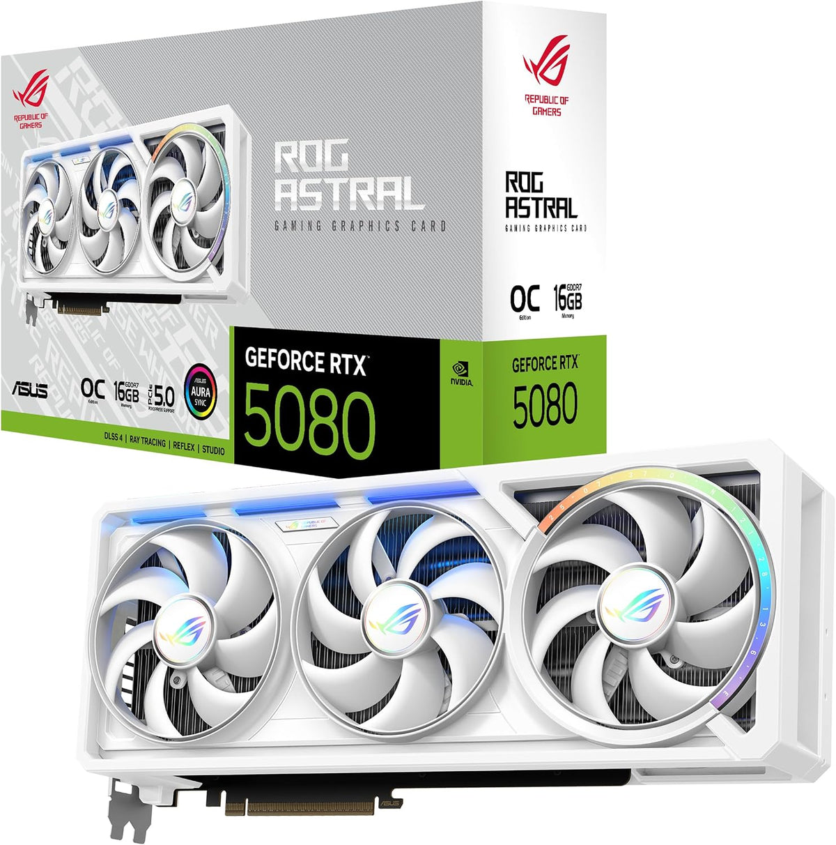 ASUS ROG Astral GeForce RTX™ 5080 16GB GDDR7 Edición OC Blanca - Ta...