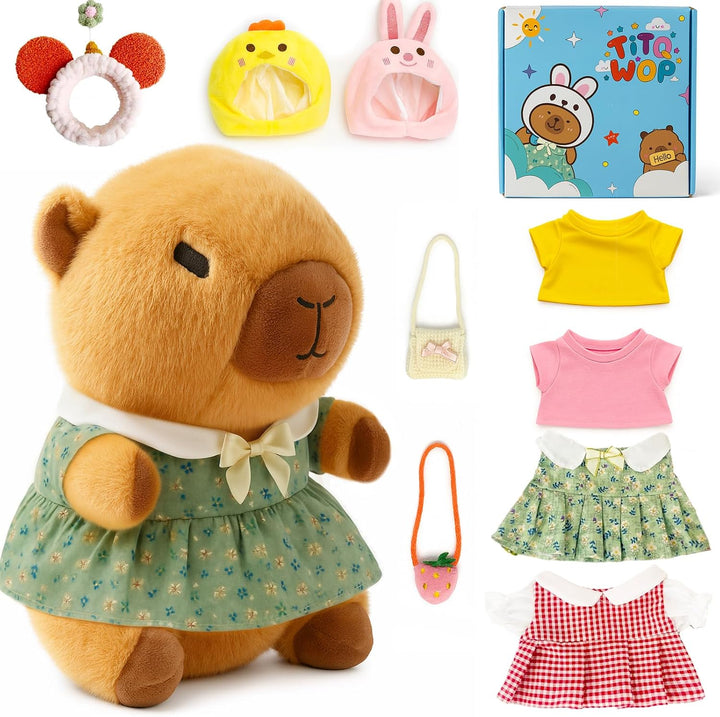 TITQWOP Juego de 9 piezas de peluche Capybara adecuado para niños y...
