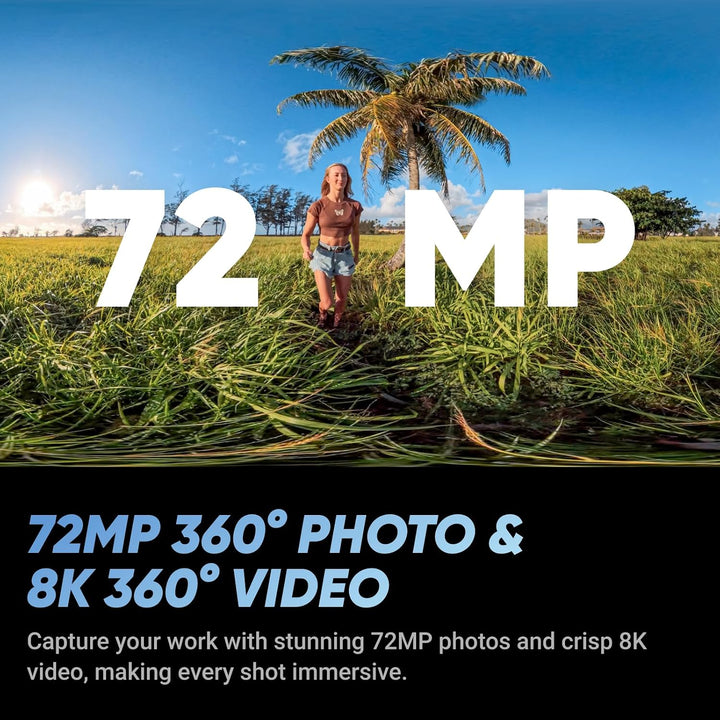 Insta360 X5 Paquete de recorrido virtual - Cámara de acción 8K 360°...