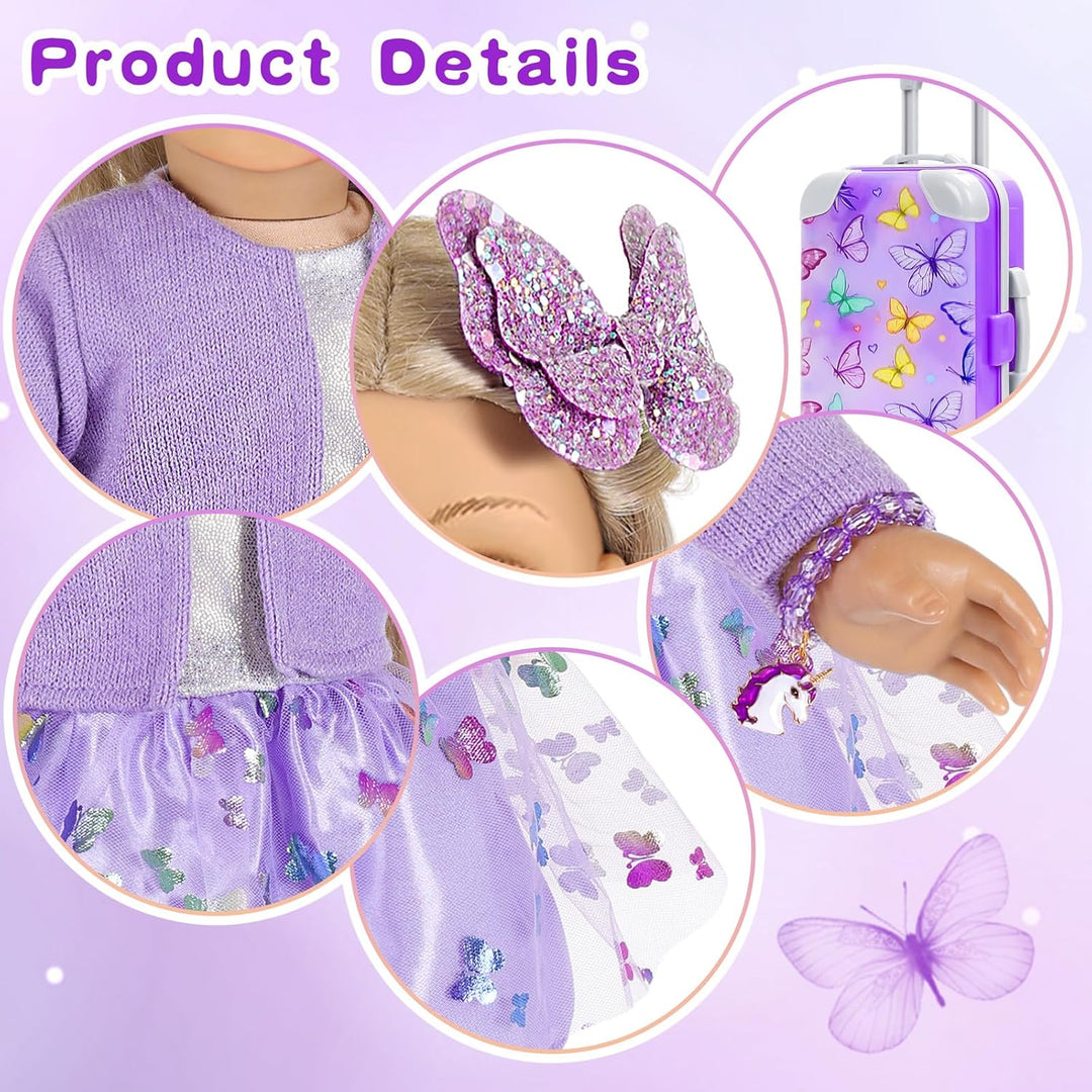 DONTNO Accesorios para muñeca americana de 18 pulgadas con juego de...