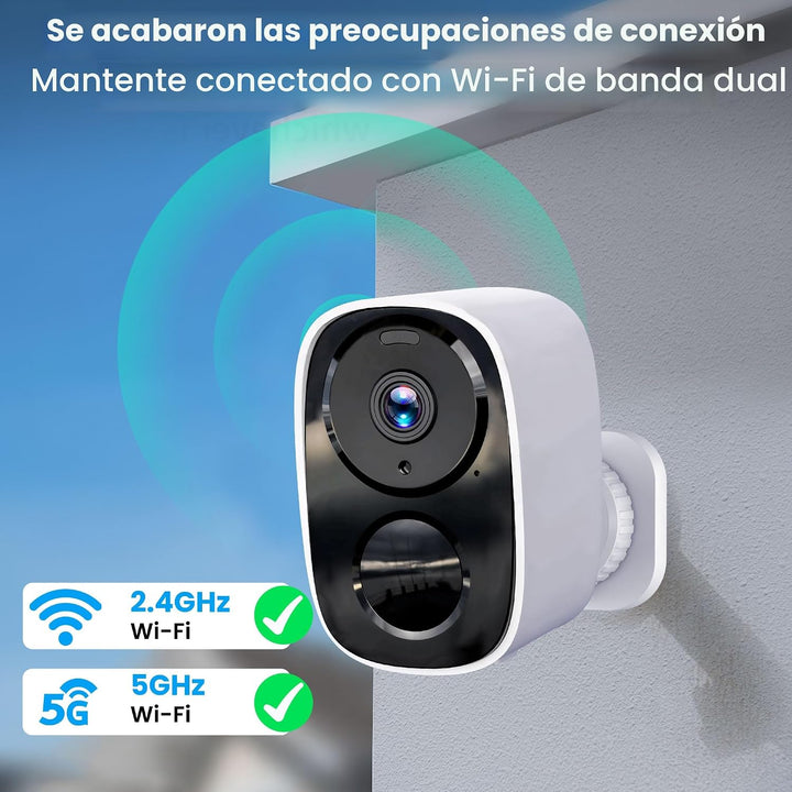 Cámara de seguridad inalámbrica 2K mejorada 2025 con tarjeta SD de...